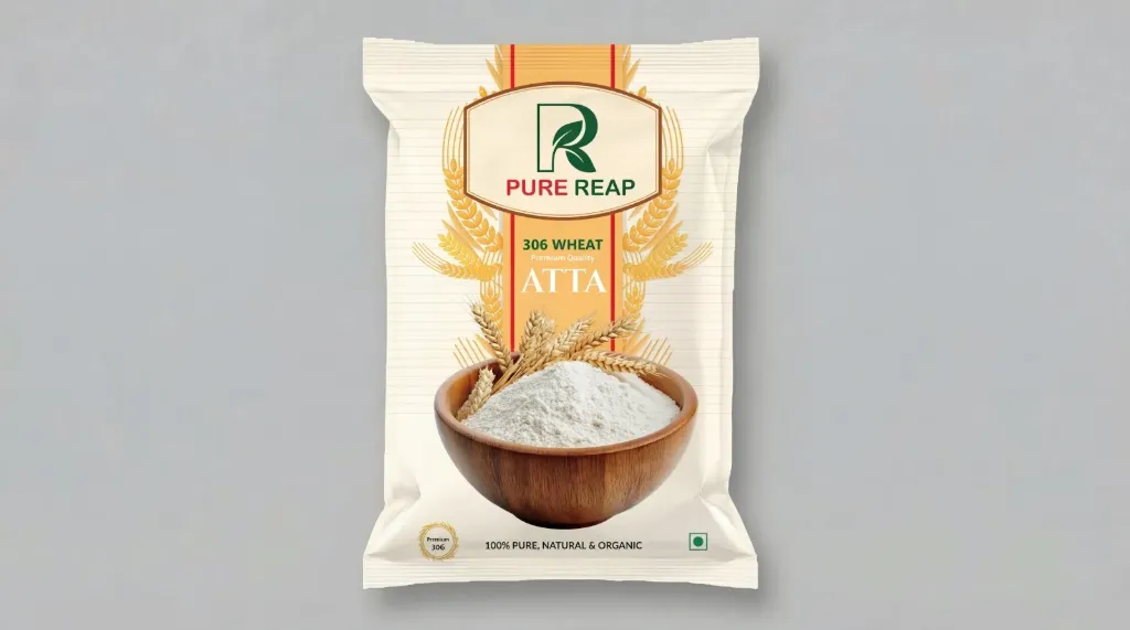[D306001] Pure Reap Organic Farms - Dasi 306 Wheat Flour (5kg) | No Trans Fat | Good for Health | Low Sugar | High Protein | Pure Wheat Atta | Pure Reap Atta | Ready on Demand |