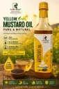 PURE REAP Organic Farms Yellow Mustard Oil / Sarso Ka Tel (1L), | Made using farm grown Mustard seeds | Cold-Pressed and Single-Filtered Oil for healthier Cooking | कच्ची घानी, Natural and Unrefined